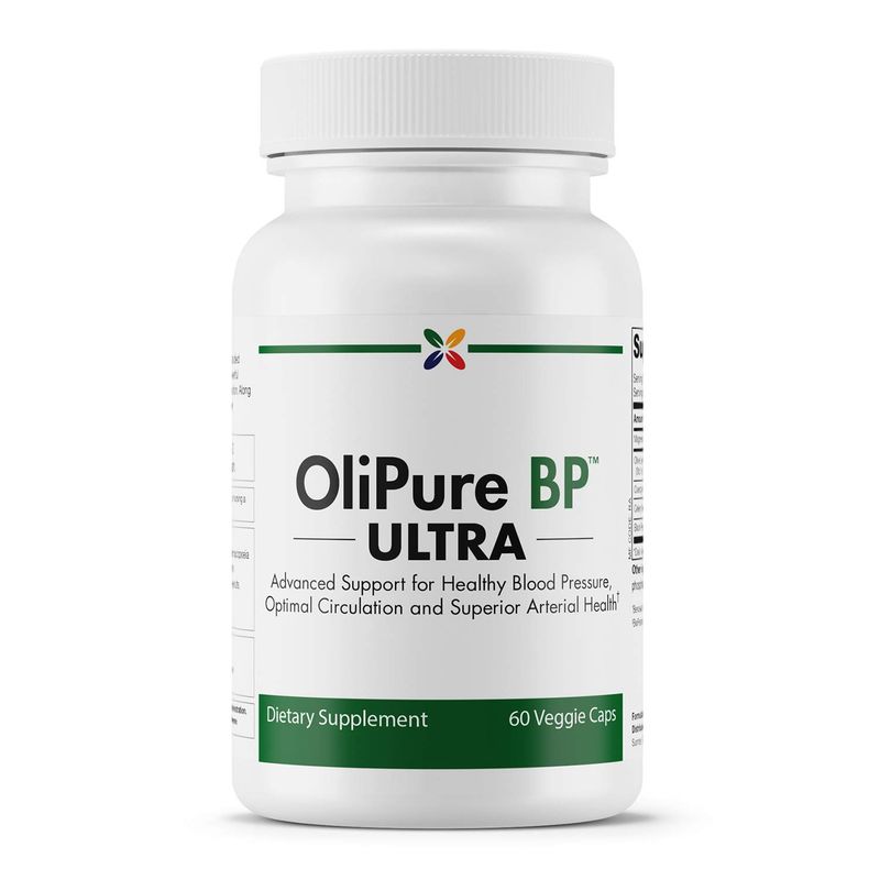 Stop Aging Now - OliPure BP Ultra with CoQ10 - Olive Leaf Extract with Black Pepper, Celery Magnesium - Blood Pressure Support - Heart Health, Blood Flow Blood Circulation Supplement - 60 Vcaps