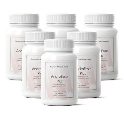 Nourished AndroEase Plus - Natural Balance Supplement for Women - Vegan Formula with Zinc Saw Palmetto -360 Capsules for Daily Wellness Vitality - Made in USA