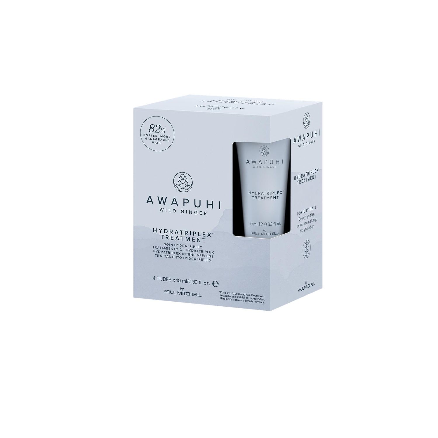 Awapuhi Wild Ginger by Paul Mitchell HydraTriplex Treatment (4-Pack), Ideal For Dry Frizz-Prone Hair