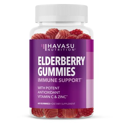 Sambucus Elderberry Gummies for Adults - Immune Support Supplement with Vitamin C and Zinc - Enhanced Formula for Daily Defense - 60 Count, 1 Month Supply, Berry Flavor - Convenient Wellness