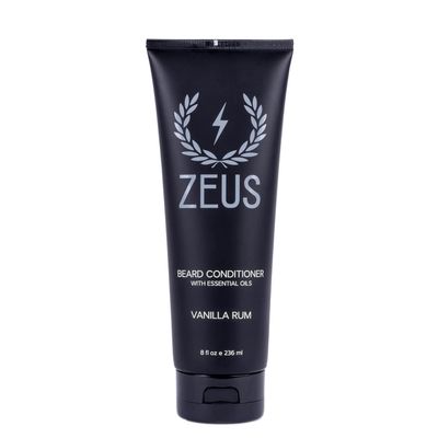 ZEUS Beard Conditioner Wash, Green Tea Natural Ingredients to Cleanse Soften Beard - MADE IN USA (Vanilla Rum) 8 oz.
