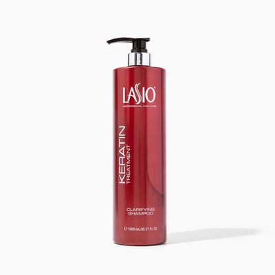 Lasio Clarifying Shampoo 35.27 Fl. Oz. - Gently Removes Buildup Residue, Infused with Hydrolyzed Keratin Cocamide Oil, Non-Irritating, Safe for Scalp, Pre-Keratin Treatment Formula