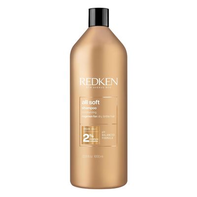 Redken All Soft Shampoo Moisturizes and Deeply Hydrates Softens, Smooths, and Adds Shine Nourishing Shampoo for Dry Hair Safe for Color-Treated Hair With Argan Oil