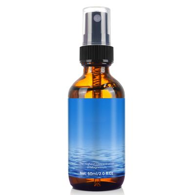 Magnesium Oil Spray - Magnesium Oil for feet - 100 Pure Magnesium Oil Spray Organic Natural Magnesium Spray - Nourish The Skin - Easy to Absorb and Use - Glass Bottle 0.6fl oz
