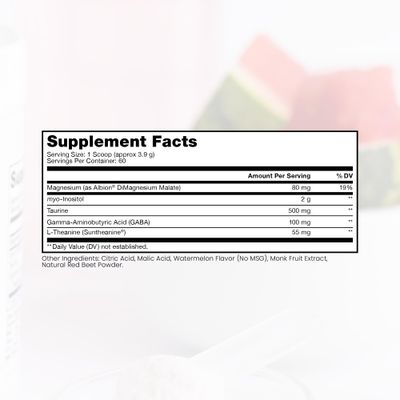 Pure Therapro Rx Just Relax -Watermelon 60 Servings Supports: Relaxed Mood, Healthy Blood Pressure, Emotional Wellness Myo-inositol Di-Magnesium Malate, GABA, Taurine, L-Theanine