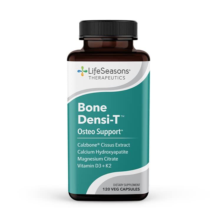 LifeSeasons - Bone Densi-T - Osteo Calcium Support - Bone Mineral Density, Pliability Healing - Skeletal Strength Tissue Production - Calcium, Magnesium Vitamin D - 120 Capsules