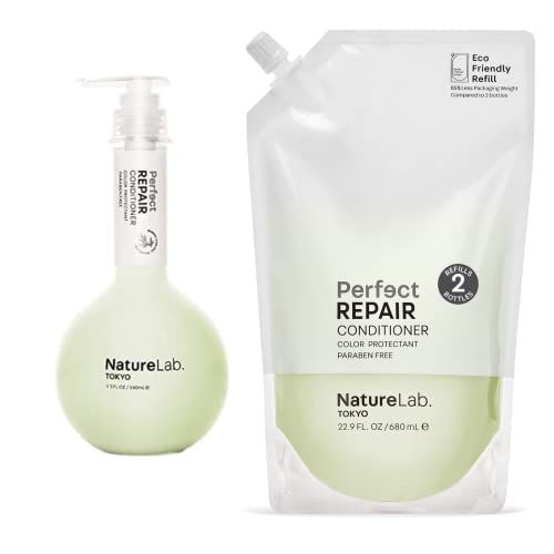 NATURELAB. TOKYO Perfect Repair Conditioner Refill Pouch: Moisturizing Conditioner to Replenish and Restore Damaged, Color Treated Hair I 11.5 FL OZ Refill 22.9 FL OZ 49 VALUE