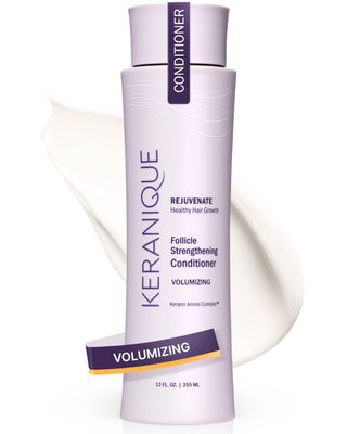 Keranique Volumizing Conditioner for Women - Best for Fine, Thin, Brittle Hair - Sulfate-Free, Good for Color Treated Hair - Nourishing Volume Thickening Conditioner with Keratin for Thinning Hair