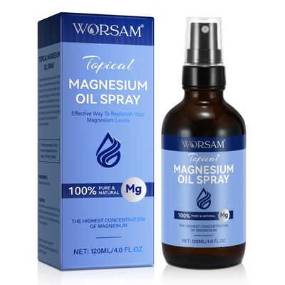 Pure Magnesium Oil Spray, 100 Natural Organic Magnesium Oil, Magnesium Spray for Feet, Easy to Use and Absorption, 4.0 fl oz