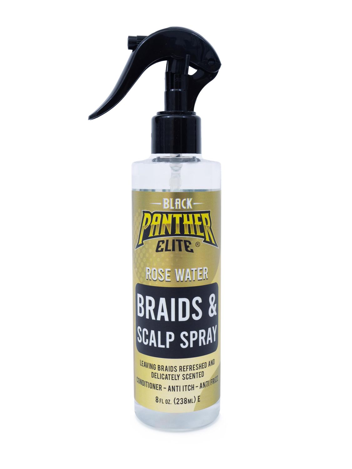 Rose Water Braids Scalp Spray, Black Panther Rose Water Multivitamin Leave-in Conditioner for Braids, Locs, Twists, and Naturals, 8 OZ