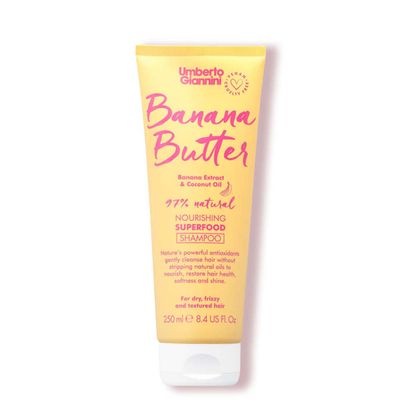 Umberto Giannini Banana Butter Nourishing Superfood Shampoo, Vegan Cruelty Free Moisturising Formula for Dry, Textured or Frizzy Hair