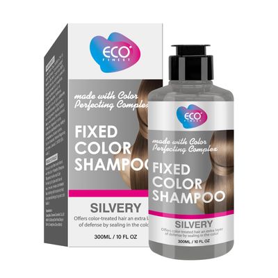 Eco finest Fixed Color Shampoo, Color Depositing Conditioner Colorwash, Color Care While You Cleanse Hair, Low-lather Hair Dye Shampoo - SILVERY