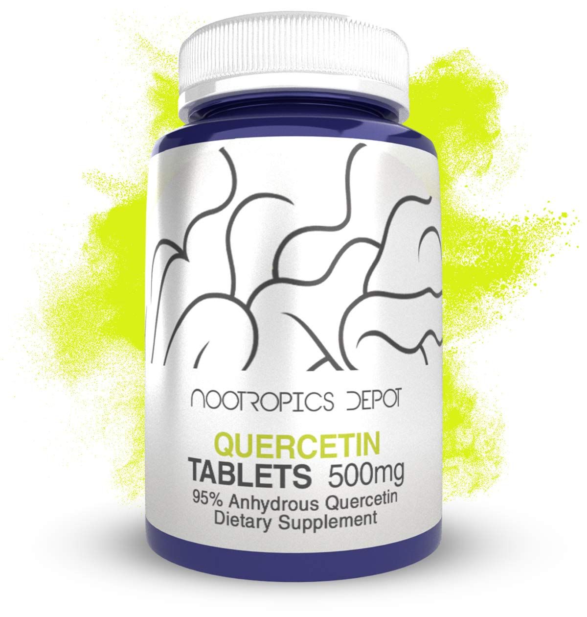 Nootropics Depot Quercetin Tablets 500mg 60 Count 95 Anhydrous Quercetin