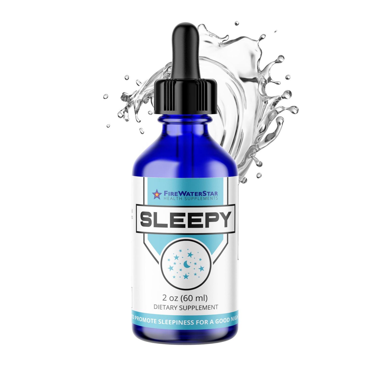 FWS Sleepy - Liquid Melatonin with Magnesium, L-Theanine - Natural Sleep Aid - Fast Acting Liquid Drops - Helps You Get to Sleep and Stay Asleep for a Good Night&#39;s Rest - Adults, Teens, Kids