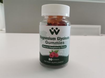 WACHRAY Magnesium Glycinate Gummies 400mg - Magnesium Supplement for Sleep,Stress Muscle Relief Calm Magnesium Chews for Adults and Kids Fruit Flavor Black Currant Oil, Vegan, 2 Packs
