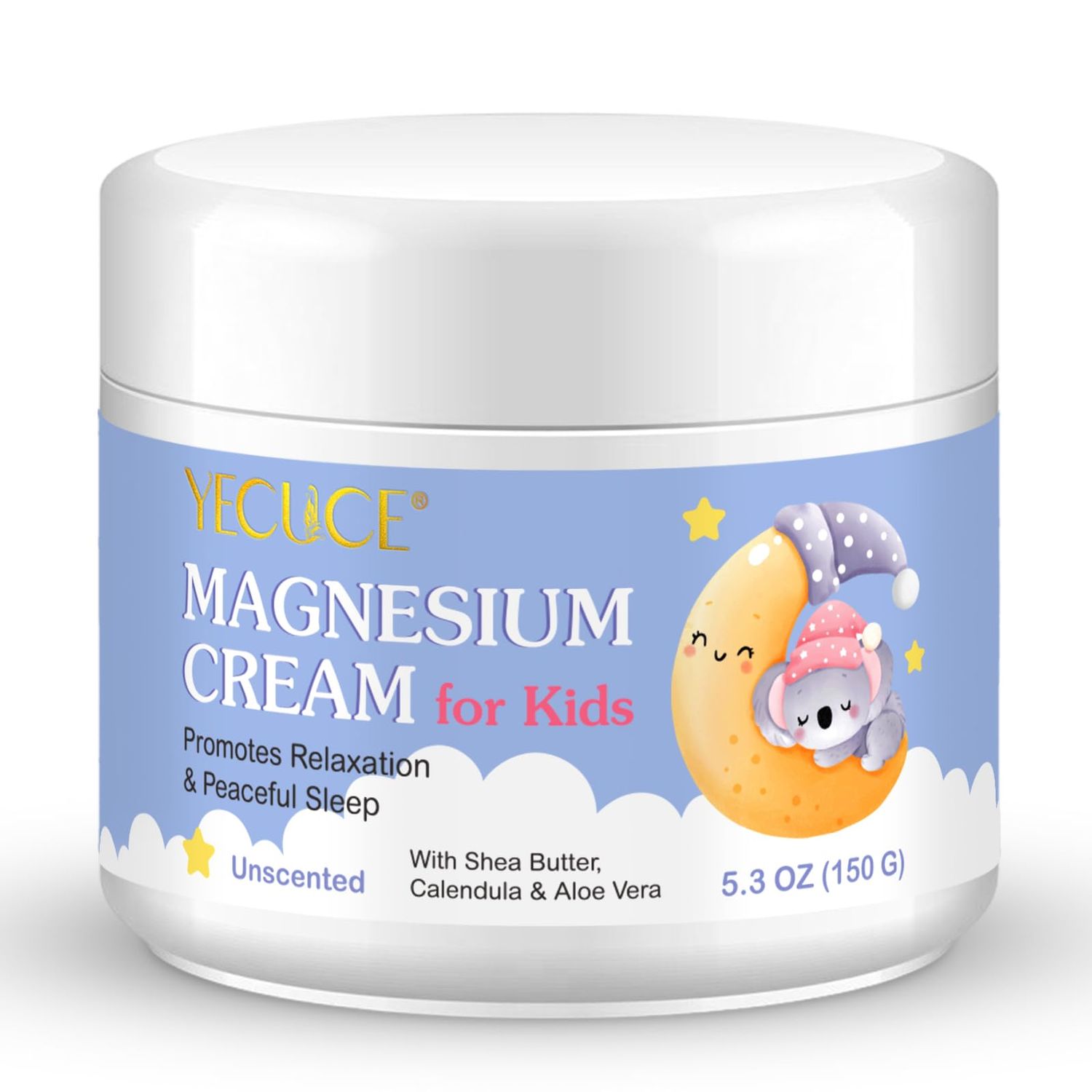 bnHUlMXw Magnesium Cream for Kids,Magnesium Lotion for Sleep,Natural Bedtime Lotion Relaxation Relieves Stress, Natural Body Butter for Deep Hydration - Safe for Kids