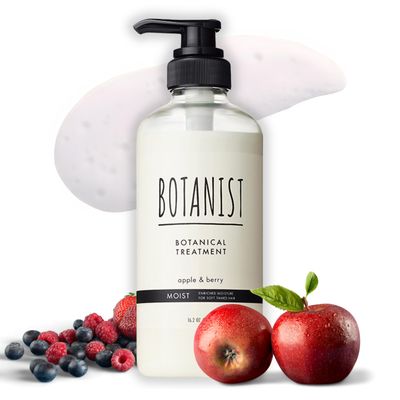 BOTANIST Organic Hair Conditioner for Dry Damaged Hair Women Men, Keratin Treatment for Itchy Scalp with Collagen, Olive Fruit Extract from Japan, Sulfate Paraben Free, PEONY BERRY, 16.2 Fl Oz