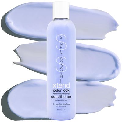 SIMPLY SMOOTH Color Lock Keratin Replenishing Conditioner, 8.5 Fl Oz - Slows Color Fade Prolongs Hair Service, Sodium Chloride Free, Gently Cleanses, Infused with Collagen, Salon-Quality