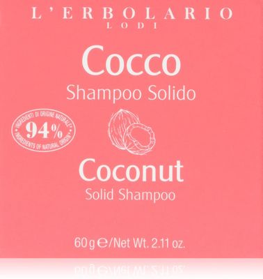 LErbolario Solid Shampoo - Coconut for Unisex - 2.1 oz Shampoo