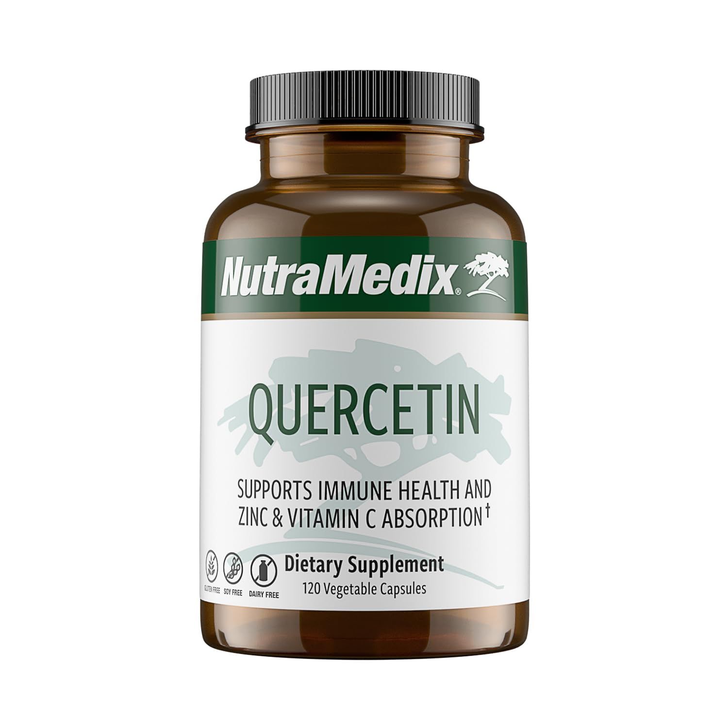 NutraMedix Quercetin - Quercetin 500mg Capsules - Antioxidant Immune Support Supplement for Heart Health - Aids in Zinc Vitamin C Absorption (120 Vegetarian Capsules)