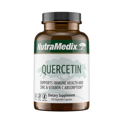 NutraMedix Quercetin - Quercetin 500mg Capsules - Antioxidant Immune Support Supplement for Heart Health - Aids in Zinc Vitamin C Absorption (120 Vegetarian Capsules)