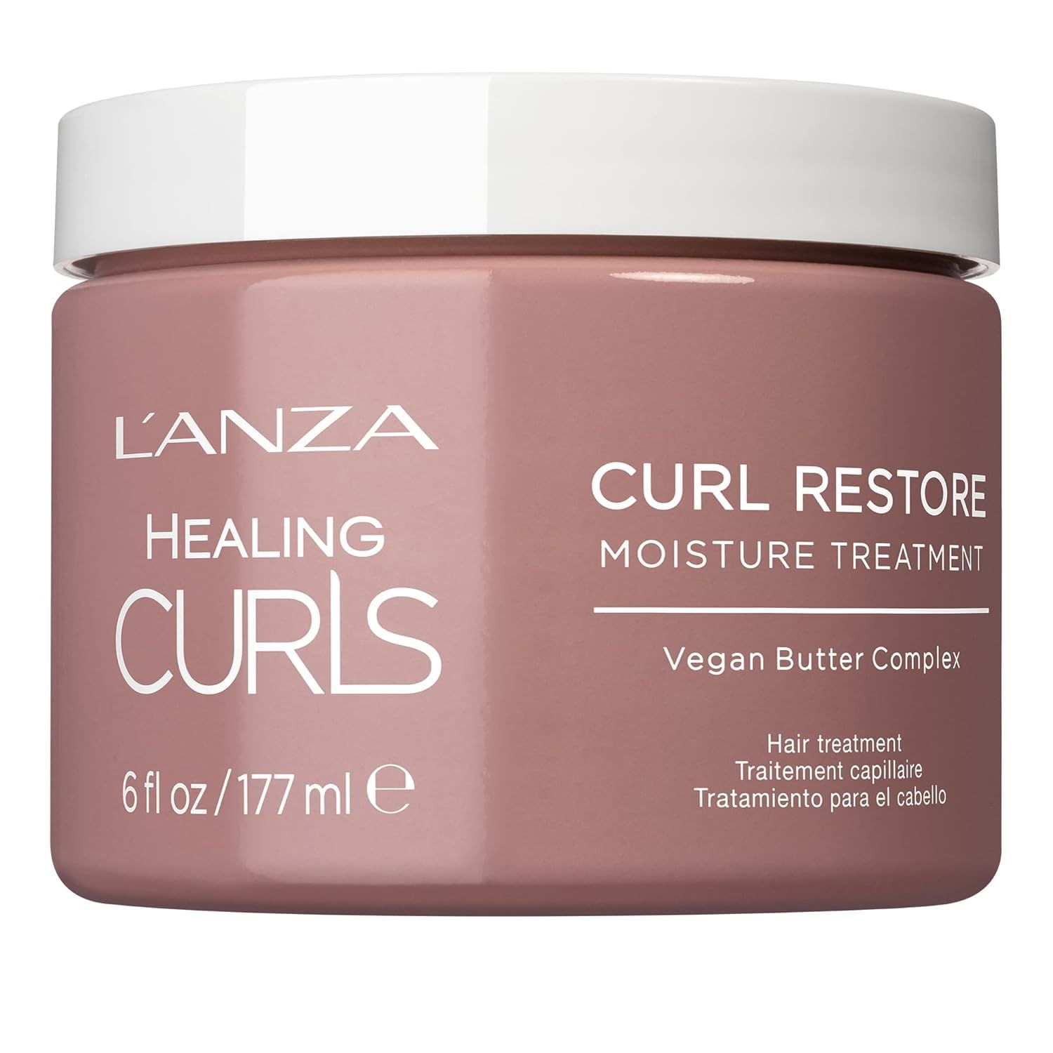 L&#39;ANZA Healing Curls Curl Restore Moisture Treatment - Intensely Moisturizing Leave-In Curl Defining Cream for Taming Frizz and Protection from Heat with Sulphate Free, Paraben Free Formula (6 Fl Oz)