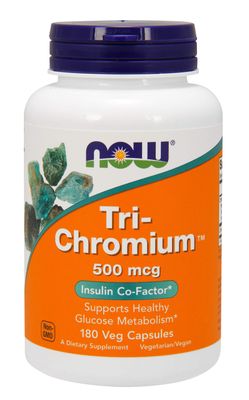 NOW Foods - Tri-Chromium 500 mcg. - 180 Vegetarian Capsules