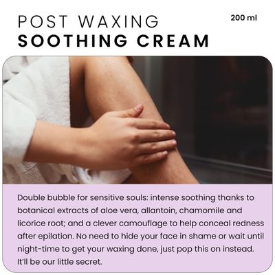 Depileve Soothing Cream - Post Wax Lotion - Enriched with Aloe Vera, Chamomile and Zinc Oxide - for All Skin Types - Skin Calming Aftercare - Makeup-like Coverage Cream - 7 oz.