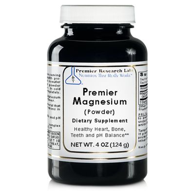 Premier Magnesium, 4oz Powder of Magnesium Lactate Powder, a Highly Absorbable Source of Magnesium