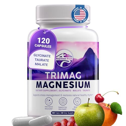 Magnesium Complex - Chelated Triple Magnesium Blend (Taurate, Glycinate, Malate) - Supports Relaxation, Sleep Muscle Health - Made in USA, 3rd Party Lab Tested, 300mg Per Serving, 120 Vegan Capsules