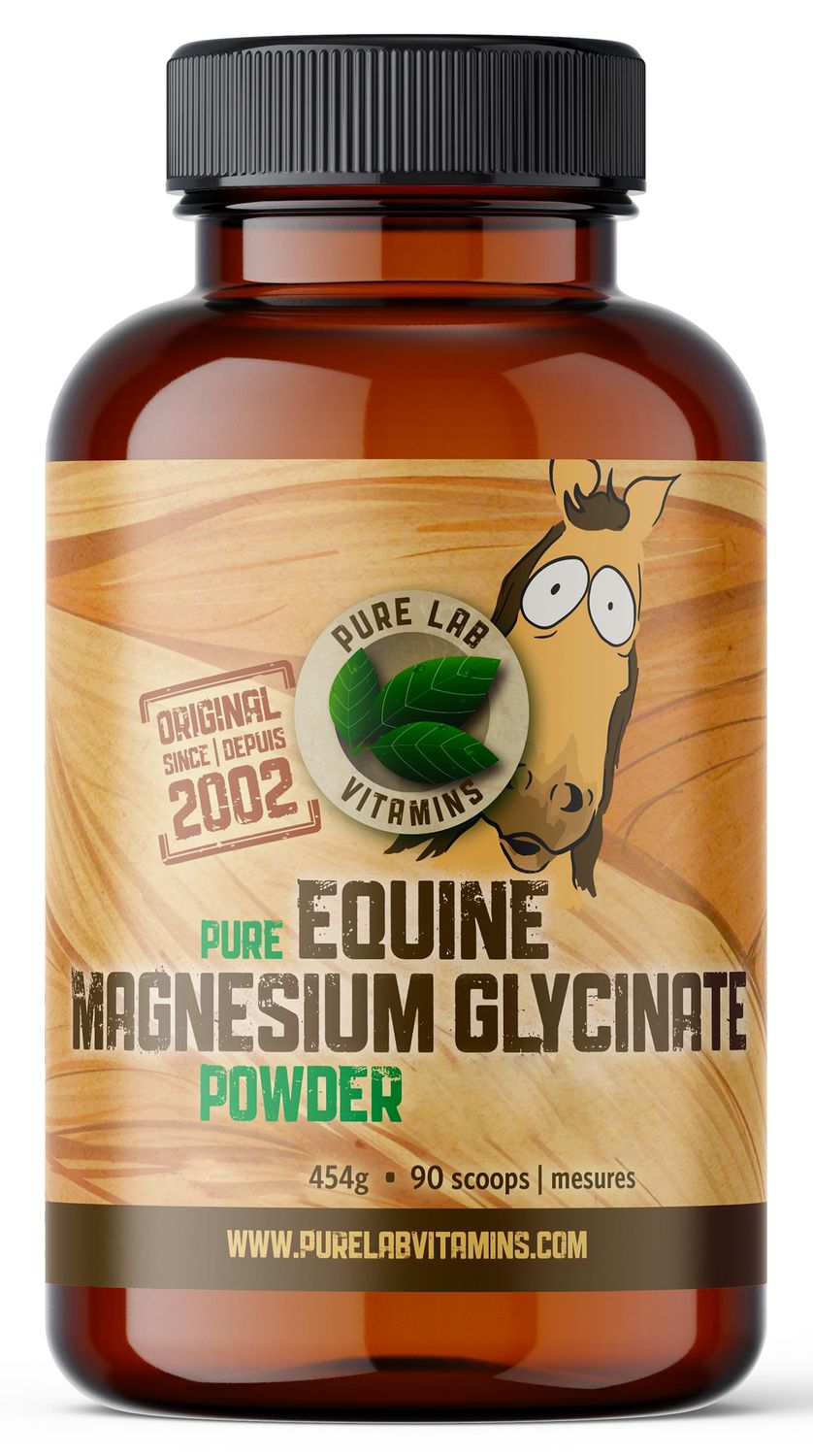 Pure Lab Vitamins Equine Magnesium Glycinate Powder - 454 g Made in Canada
