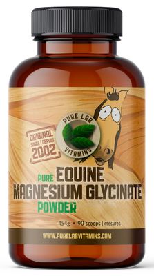 Pure Lab Vitamins Equine Magnesium Glycinate Powder - 454 g Made in Canada