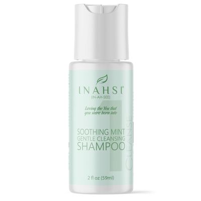 Inahsi Soothing Mint Gentle Cleansing Shampoo Hair Shampoo for Men, Women, or Kids with Curly Hair Hair Products for Naturally Curly Hair 2 oz Made in the USA