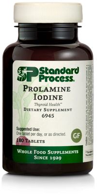 Standard Process Inc. Prolamine Iodine - Thyroid Support with Calcium Lactate, Iodine, Calcium Magnesium Citrate - 180 Tablets