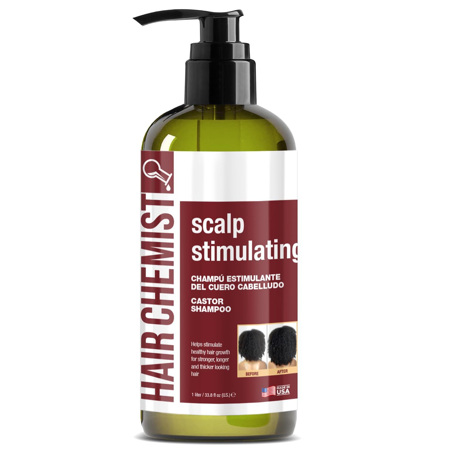 Hair Chemist Scalp Stimulating Castor Oil Shampoo 33.8 oz. - Castor Oil Hair Shampoo