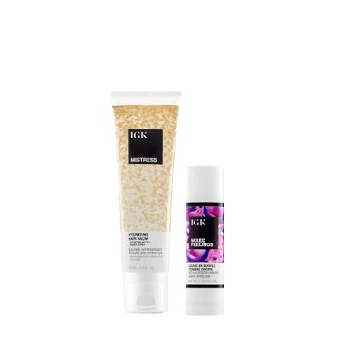 IGK Mistress Hydrating Hair Balm Mixed Feelings Leave-In Blonde Toning Drops Tone Brassy Hair, Nourish, Fight Frizz 5 oz 1 oz
