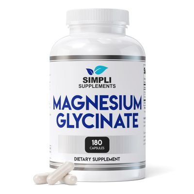 Magnesium Glycinate 400mg Best High Absorption Magnesium Glycinate for Sleep Vegan Capsules 180 Count Magnesium Glycinate Supplements