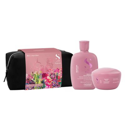 Alfaparf Milano Semi di Lino Moisture Nutritive Sulfate Free Shampoo and Hair Mask Set for Dry Hair - Hydrates, Nourishes, Softens - Safe on Color Treated Hair - Adds Shine and Softness