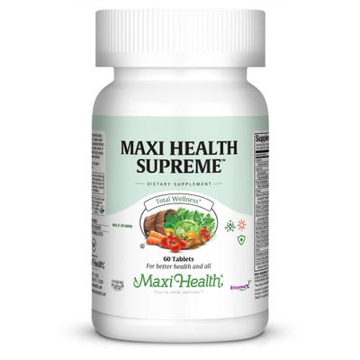 Maxi Health Supreme High Potency Multivitamin Mineral for Wellness, Immune Boost Antioxidant Defense, Includes Vitamin A, Vitamin C, Vit D and E, Vitamin B12, B6, Biotin, Selenium, Zinc, Inositol