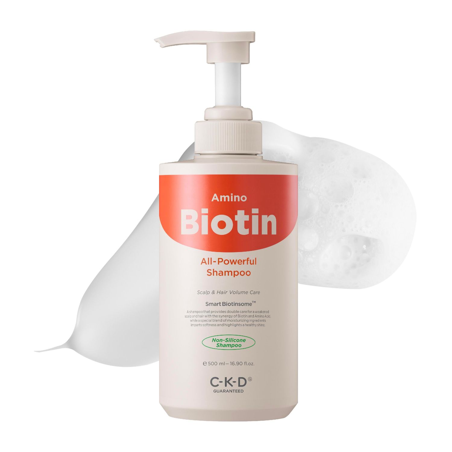 CKD Amino Biotin All-powerful Shampoo - Nourishing Daily Shampoo for Scalp and Hair, Improves Damaged Hair, Promotes Healthy Hair and Thickens Hair Growth. Korean Hair Care. 16.9 fl oz