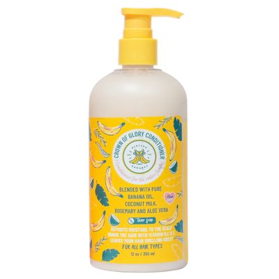 Blessed Bananas Crown of Glory Conditioner - Natural Banana Oil Hair Strengthening Hydrating Formula - Adds Shine, Volume, and Radiant Glow - Restores Scalp Health - For All Hair Types - 1 Count