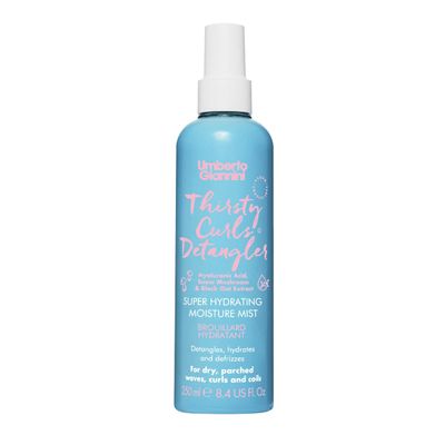 Umberto Giannini Thirsty Curls Detangler Super Hydrating Moisture Mist 8.4 fl Oz - Leave-In Conditioner Detangling Hair Spray for Dry 2a-4c Curly, Wavy Coily Hair - Vegan Cruelty-Free
