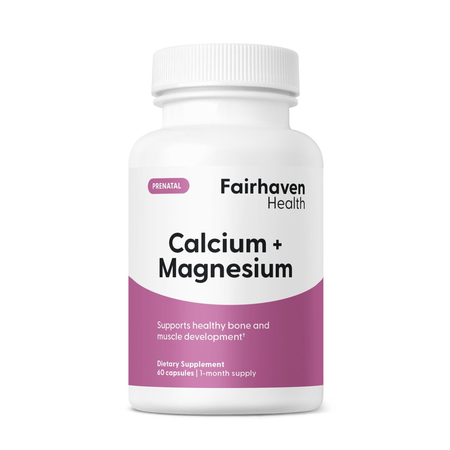 Fairhaven Health Peapod Cal-Mag Calcium and Magnesium Supplement with Vitamin D3 for Pregnancy, Baby and Female Health Gluten Dairy Free CalMag Supplement 1 Month Supply