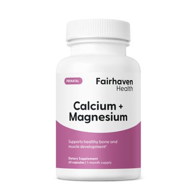 Fairhaven Health Peapod Cal-Mag Calcium and Magnesium Supplement with Vitamin D3 for Pregnancy, Baby and Female Health Gluten Dairy Free CalMag Supplement 1 Month Supply