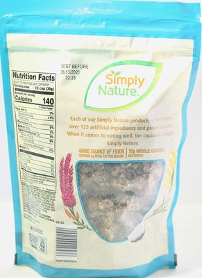 Simply Nature coconut CACAO superfoods granola