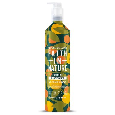 Faith in Nature Natural Aluminium Bottle Conditioner - Vegan Cruelty Free, No SLS or Parabens - 16.9 fl oz, Grapefruit Orange