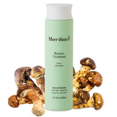 Morethan8 Restore Conditioner - Anti Hair Loss and Hair Growth - Strengthen and Repair with Hydrolyzed Protein, Matsutake Mushroom - 100 Vegan, Paraben-Free, Sulfate-Free, Silicone-Free - 10.1 Oz