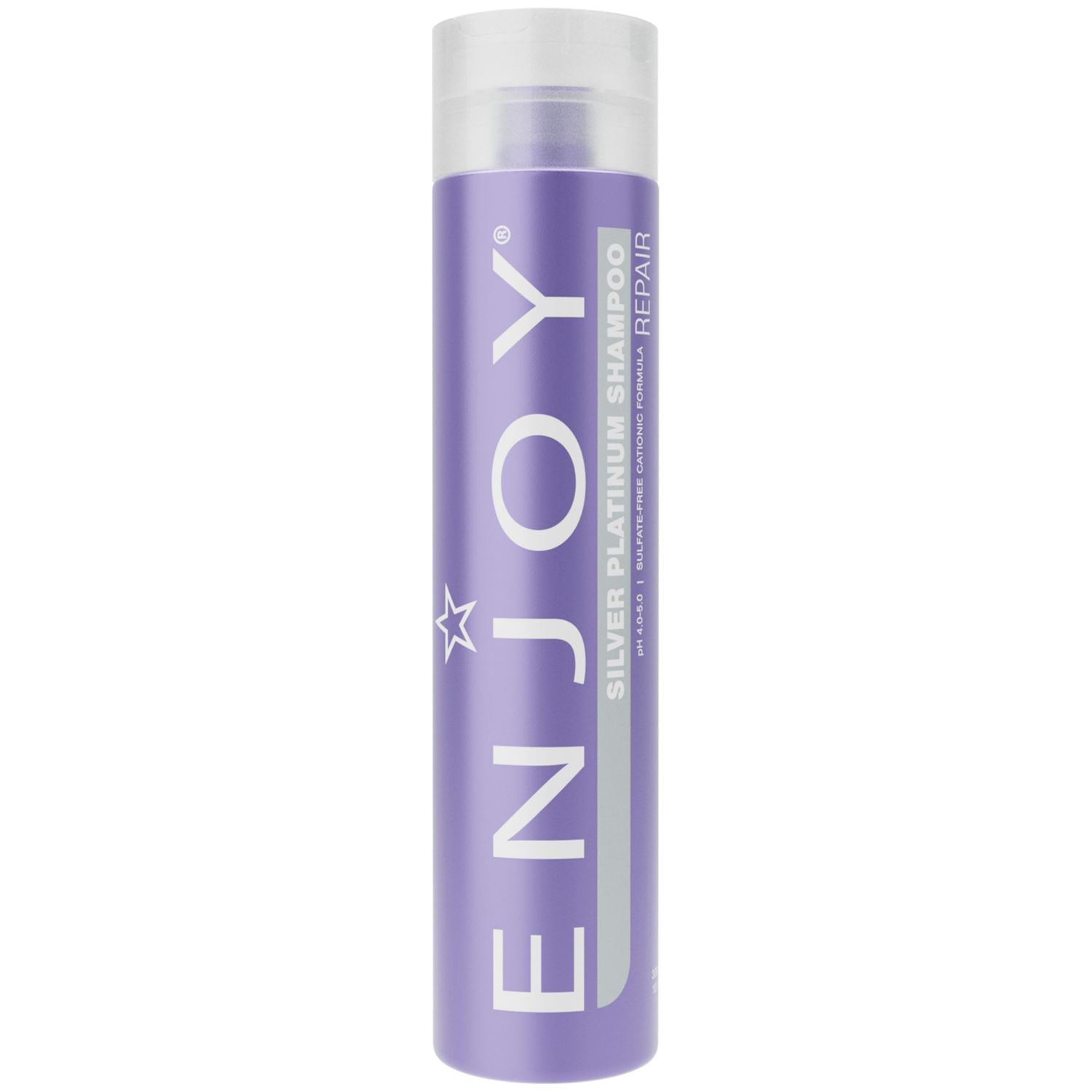 Enjoy Hair Care Silver Platinum Shampoo, Cleanse Sensor Technology, pH 4.0-5.0, Sulfate Free Shampoo, Shampoo For Color Treated Hair, 10.1 Fl Oz 300 mL