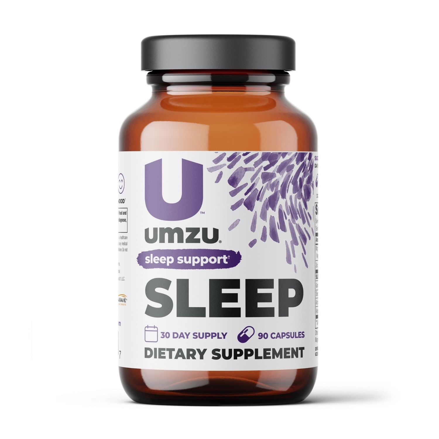 UMZU Magnesium Sleep Support Supplements with GABA and L-Theanine, Complete Body Relaxation and Mood Support, Non-Melatonin Formula - 180 Capsules