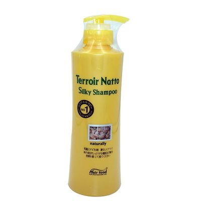 Terroir Natto Silky Shampoo 500ml for Dry Thin Hair and Sensitive Scalp - Elastic Hair by Vitamin Protein